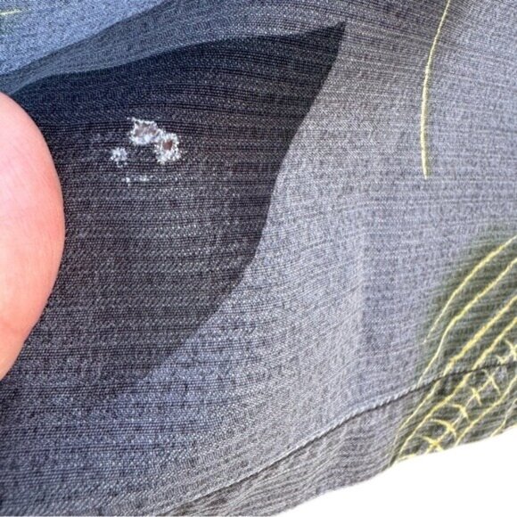 Tommy Bahama Vintage Silk Tropical Button-Up Shirt Leaf Print Chest Pocket L - Picture 10 of 13